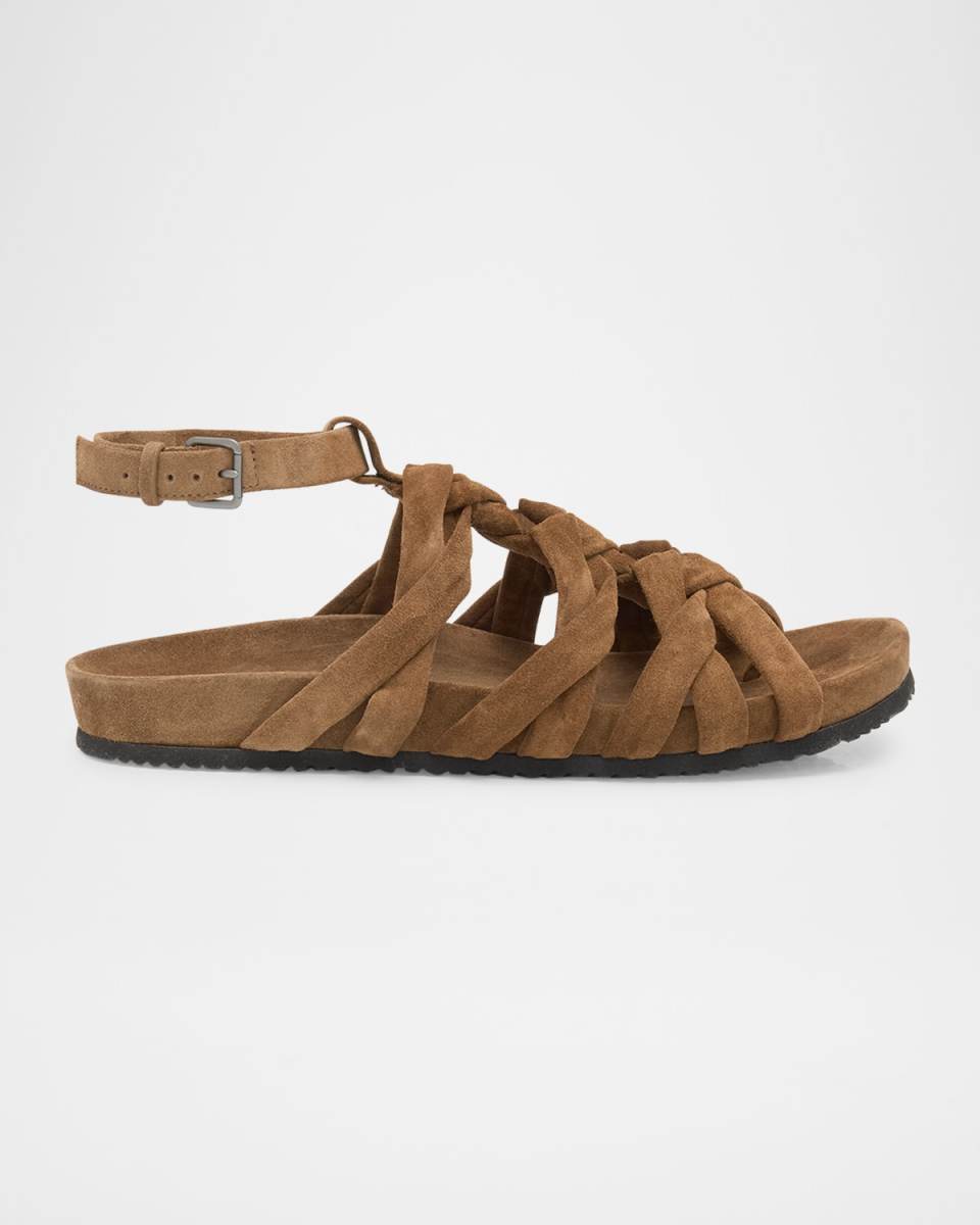 Suede Monili Gladiator Sandals